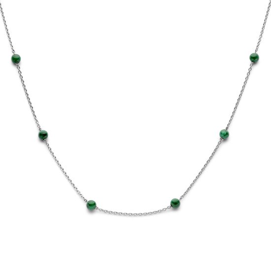 Amor Collana con ciondolo in argento sterling 925, da donna, 42 + 3 cm, tricolore, cuore, in confezione regalo, 2039995, 45 cm, Argento sterling, Nessuna pietra preziosa