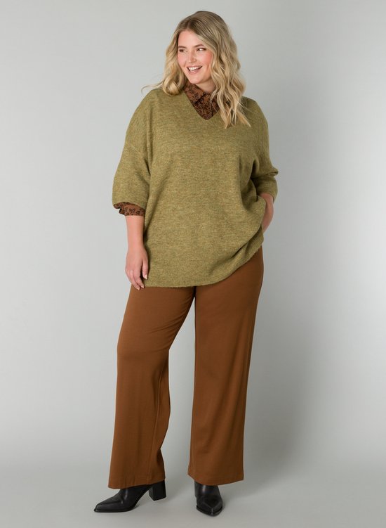 YESTA Niovi Essential Tops - Avocado Green/Melang - maat 0(46)