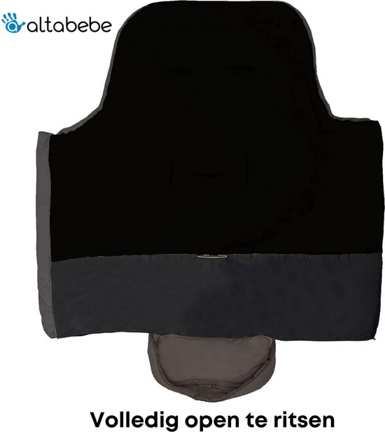 Chancelière Universelle Poussette Noir AltaBeBe - Sac Chaud Hiver Bébé