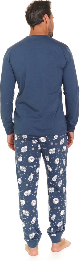 Doctor Nap Pyjama Homme Manches Longues Pantalon Long Hiver Noël Assorti Famille Rêves de Famille Blue Profond PMB.7112 L