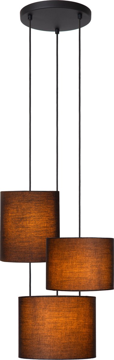 Lucide Hanglamp Maya Zwart ⌀46cm 3xe27
