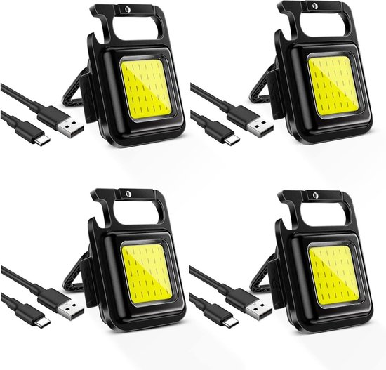Haofy Led-werklamp, Zaklamp, USB-oplaadbaar, Cob Werkplaatslamp Accu Met Haak Magneetvoet Inspectielampjes Voor Thuis Garage Bureau Werkzone Noodverlichting