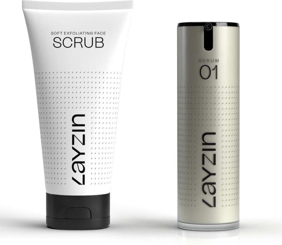 LAYZIN Skin Revital Bundel – Gezichtsscrub & Hyaluronzuur Serum 01 – Diepe Hydratatie & Huidvernieuwing – Exfoliërende Face Scrub met Sorbosil + Hyaluronzuur Serum – Voor Doffe & Uitgedroogde Huid – Glow, Elasticiteit & Anti-Aging Verzorging