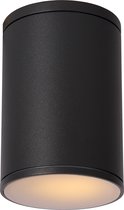 Lucide TUBIX - Plafondspot (Plafondlamp) Binnen/Buiten - Ø 10,8 cm - 1xE27 - IP54 - Antraciet