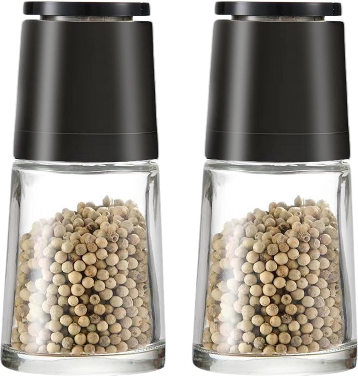 Peper- en Zoutstel - Handmatige Zout- en Pepermolenset - Verstelbaar - Kruidenmolens - Voor Thuis en Keuken