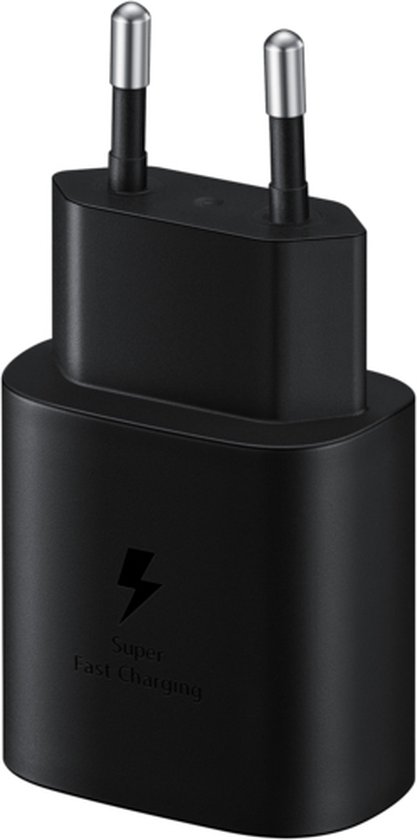 Geschikt Voor Samsung 25W PD 3.0 Super fast charger USB-C naar USB-C Kabel en Adapter - Zwart