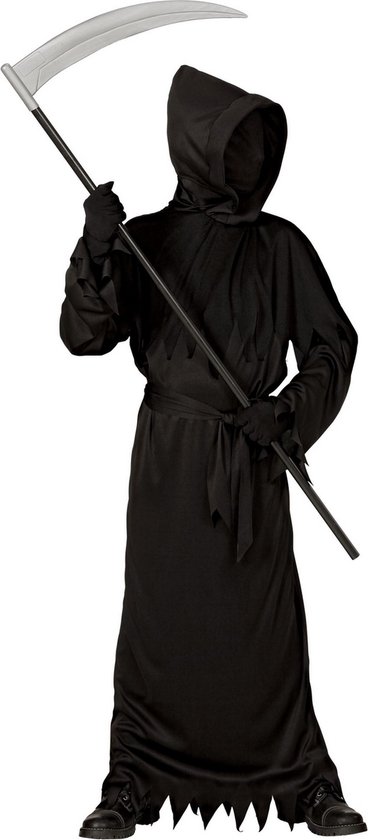 Widmann - Beul & Magere Hein Kostuum - Grafschender Bart Zwart - Jongen - Zwart - Verkleedkleding