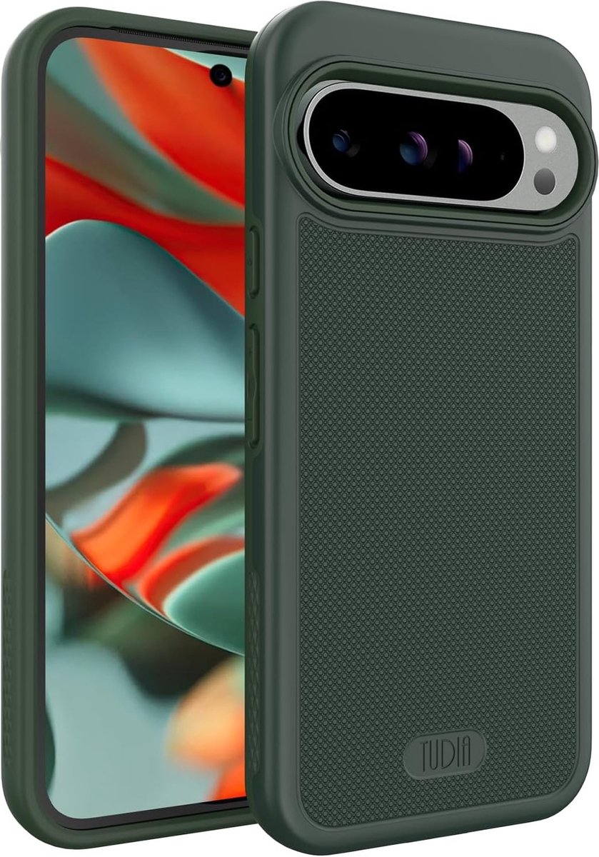 TUDIA MergeGrip Hoesje voor Google Pixel 9 Pro XL Donkergroen