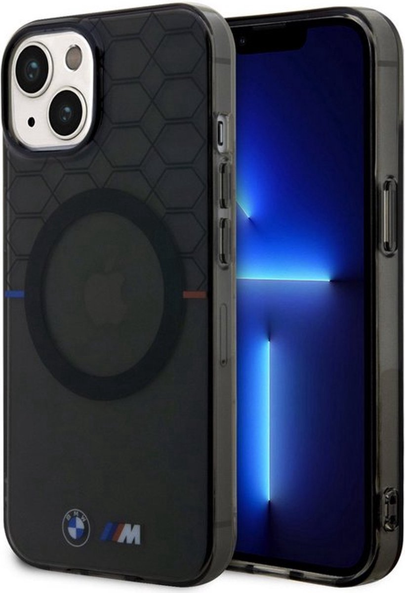 BMW M-Line IML Printed Pattern Back Case - Geschikt voor Apple iPhone 15 (6.1") - Grijs