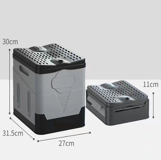 Opvouwbaar toilet - Camping toilet - Buiten wc - Nood toilet - Reis toilet - Grijs - Draagbaar - inklapbaar van Merkloos — afbeelding 2