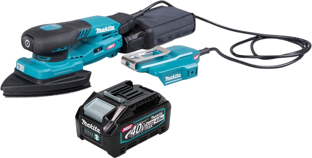 Makita BO 006 CGM1 Accu-deltaschuurmachine 40 V max. 100 x 150 mm 3,0 mm slag Borstelloos + 1x oplaadbare accu 4.0 Ah - zonder lader
