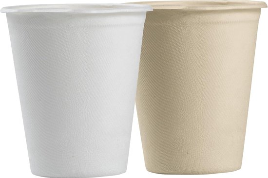Wegwerp Composteerbare koffiebekers met roerders, geïntegreerde hulzen en biologisch afbreekbare deksels. | 12 oz - 75 Pack