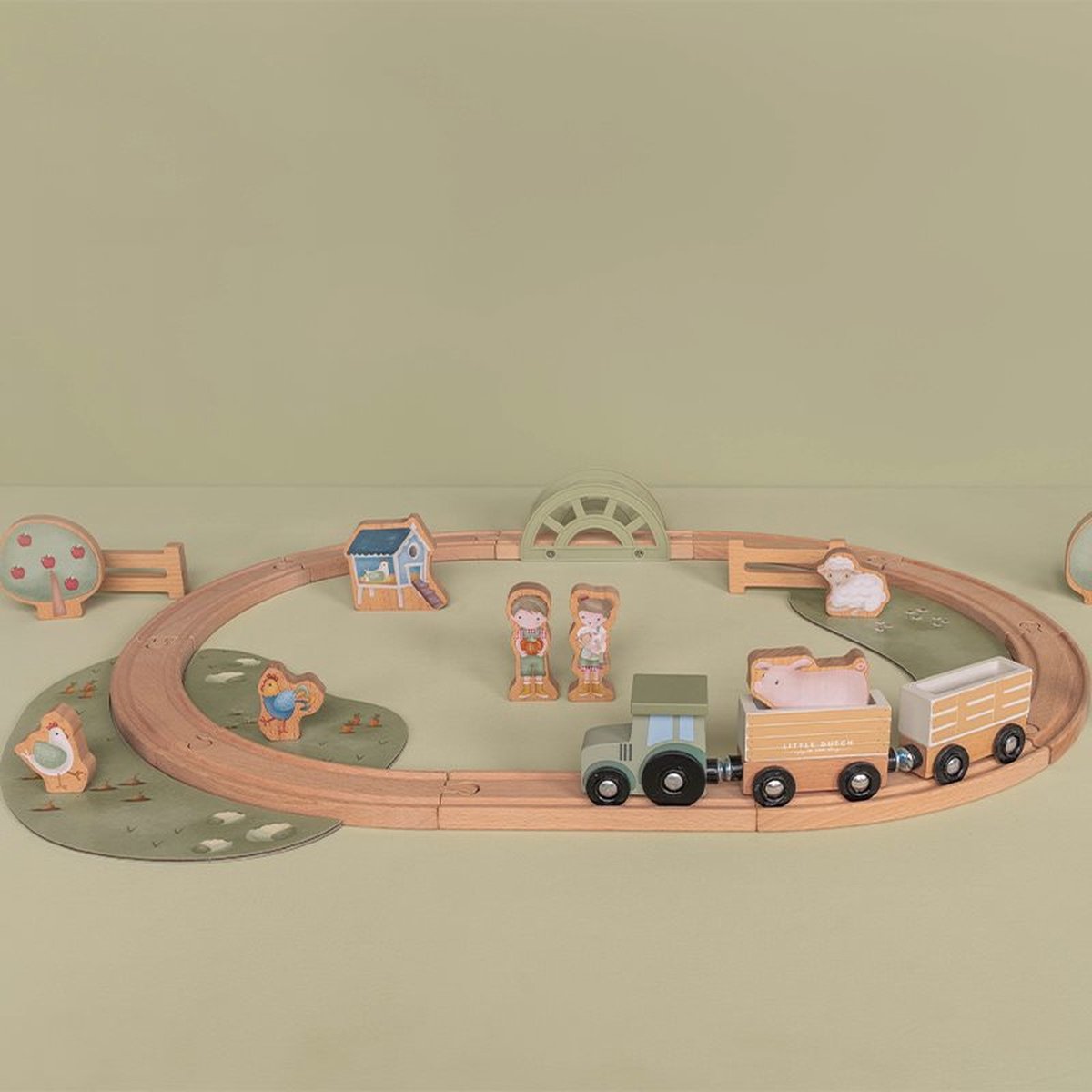 Little Dutch - Treinset FSC - Little Farm — afbeelding 4