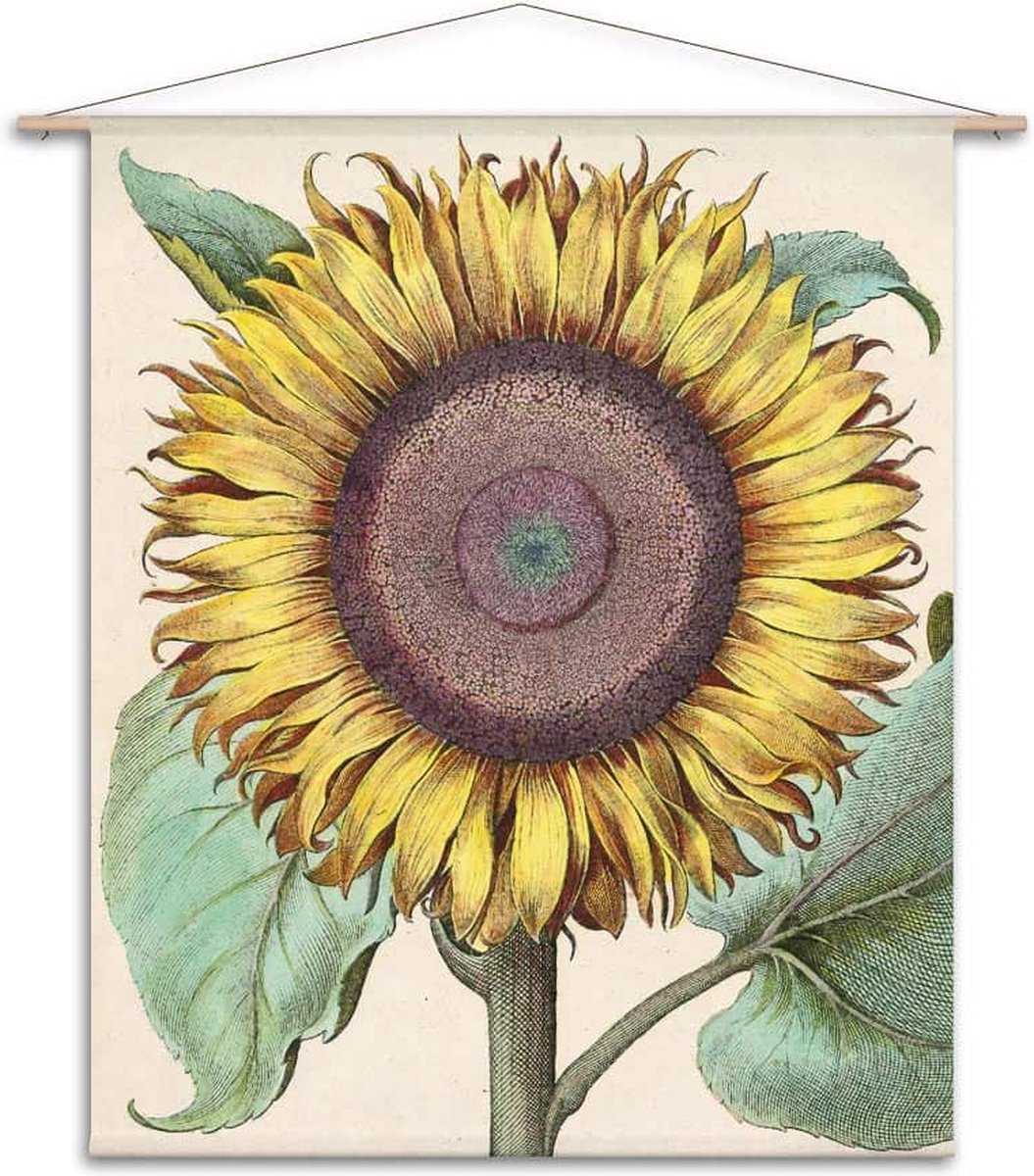 Wanddoek-XL Zonnebloem (zonder houten stokken)