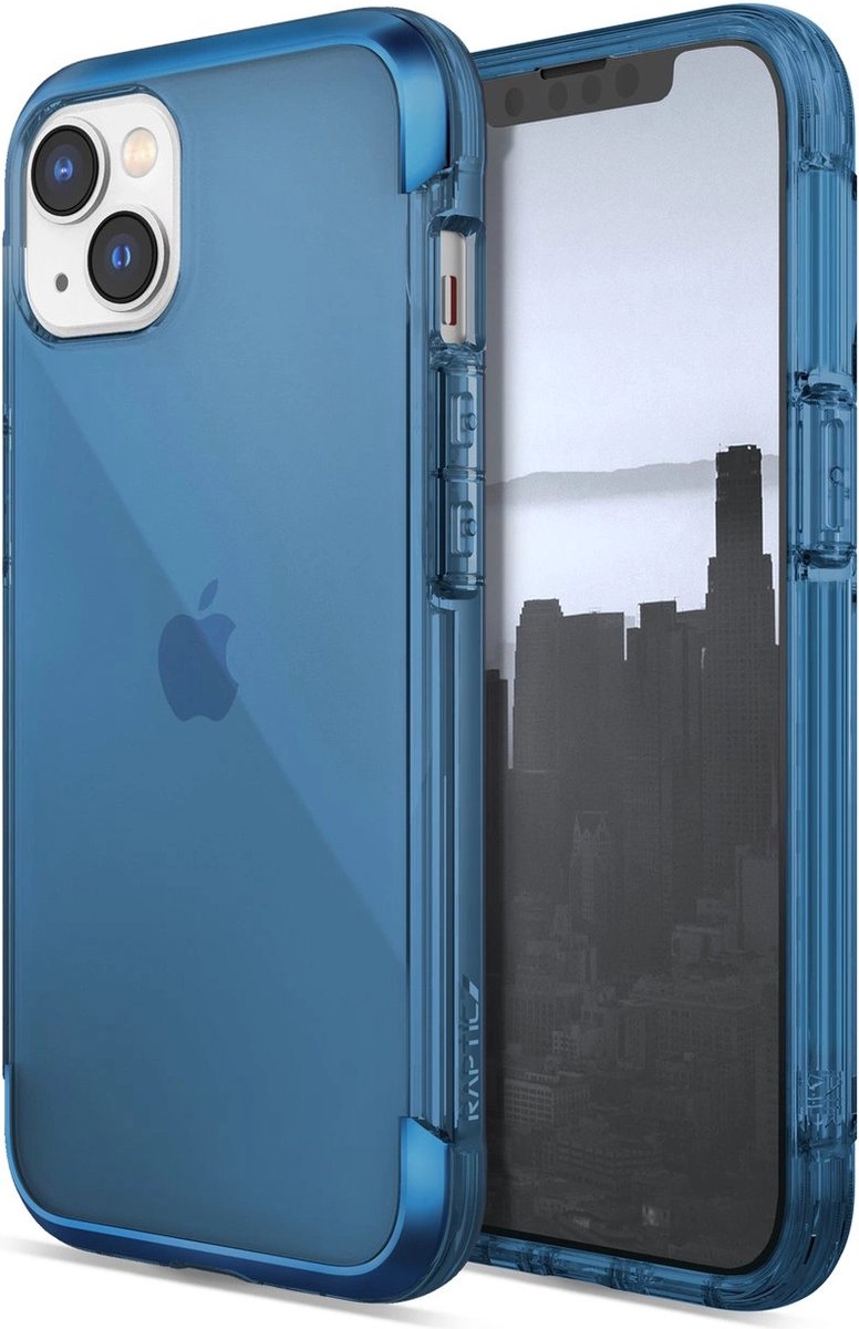 Raptic - X-Doria - Air Case iPhone - 14 - Plus - gepantserde - cover - blauw