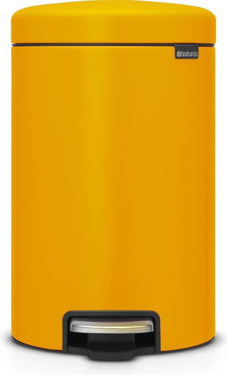 Goedkoopste Brabantia NewIcon Prullenbak - 12 liter - Mineral Sunny Orange