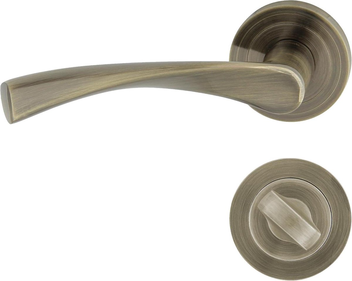 Set Romana-R M3 Brons - Deurklinken voor WC en Badkamer