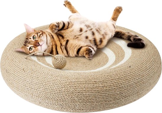 Grijs En Wit, Met Slaap Gedrenkte Kattenbont, In De Vorm Van Een Kleine Bal Kattenbed Zachte Deken 265282173