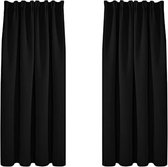 Bol.com Verduisterende Gordijnen met Plooiband 132x160 cm (B x H) 2 stuks Kant en Klaar voor Woonkamer aanbieding