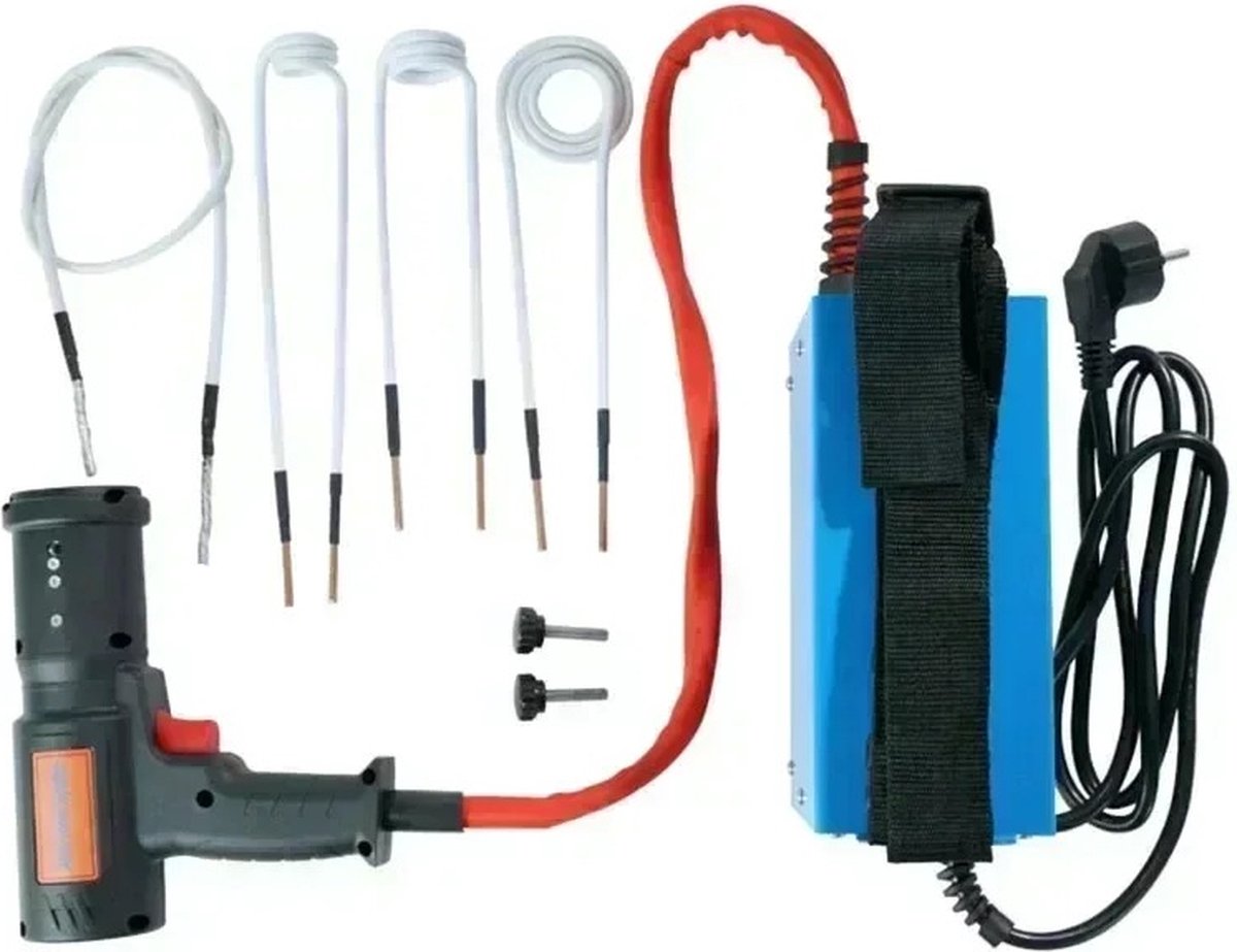 Handbediende Elektromagnetische Inductieverwarmer Kit, Roestige Bout Verwijderen Gereedschap, Gelijkmatige Verwarming, met 3 Spoelen en Draagtas, voor Roestige Schroeven