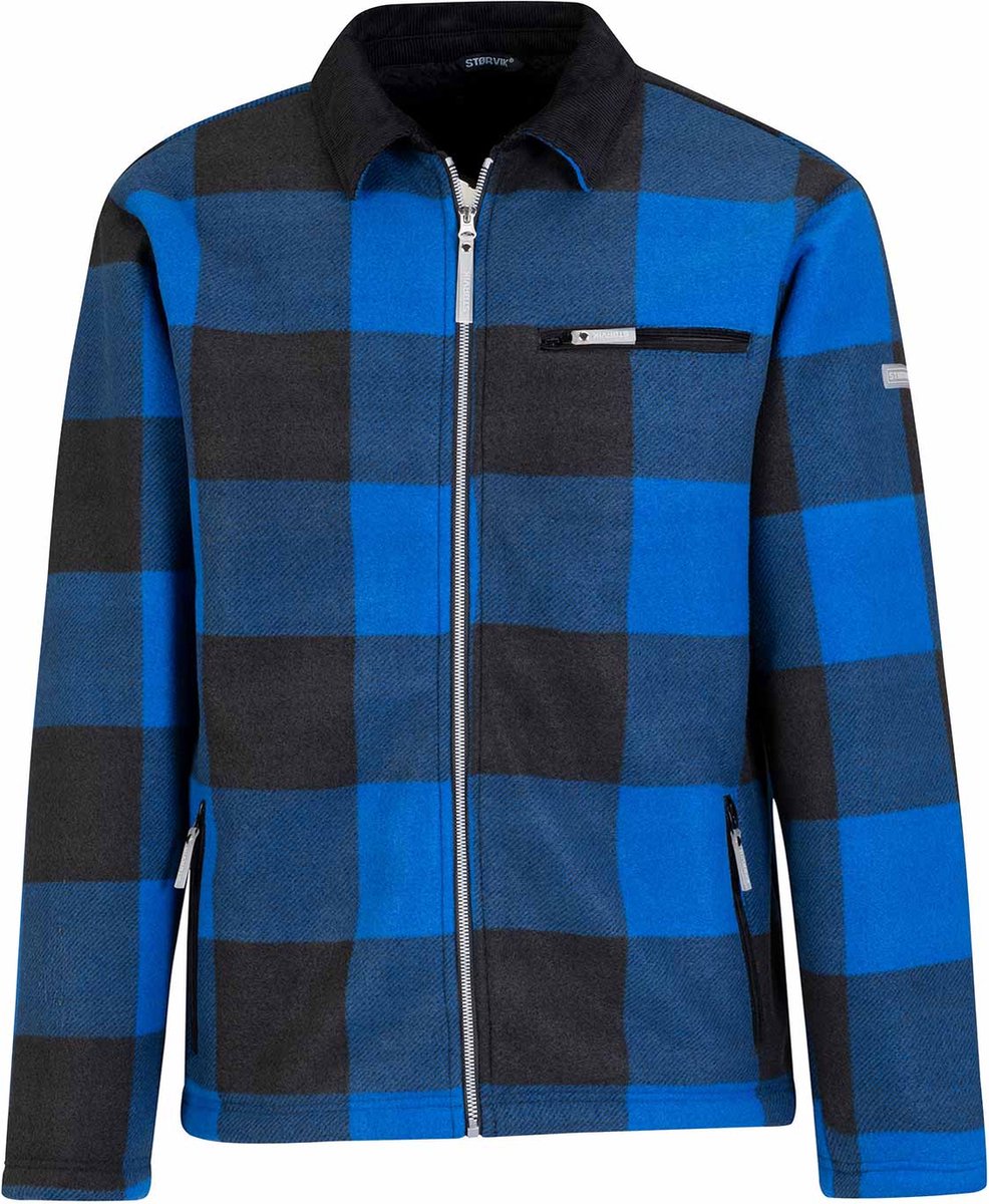 STØRVIK London Houthakkers Fleece Jas Lumberjack Teddy Vest 2XL Blauw