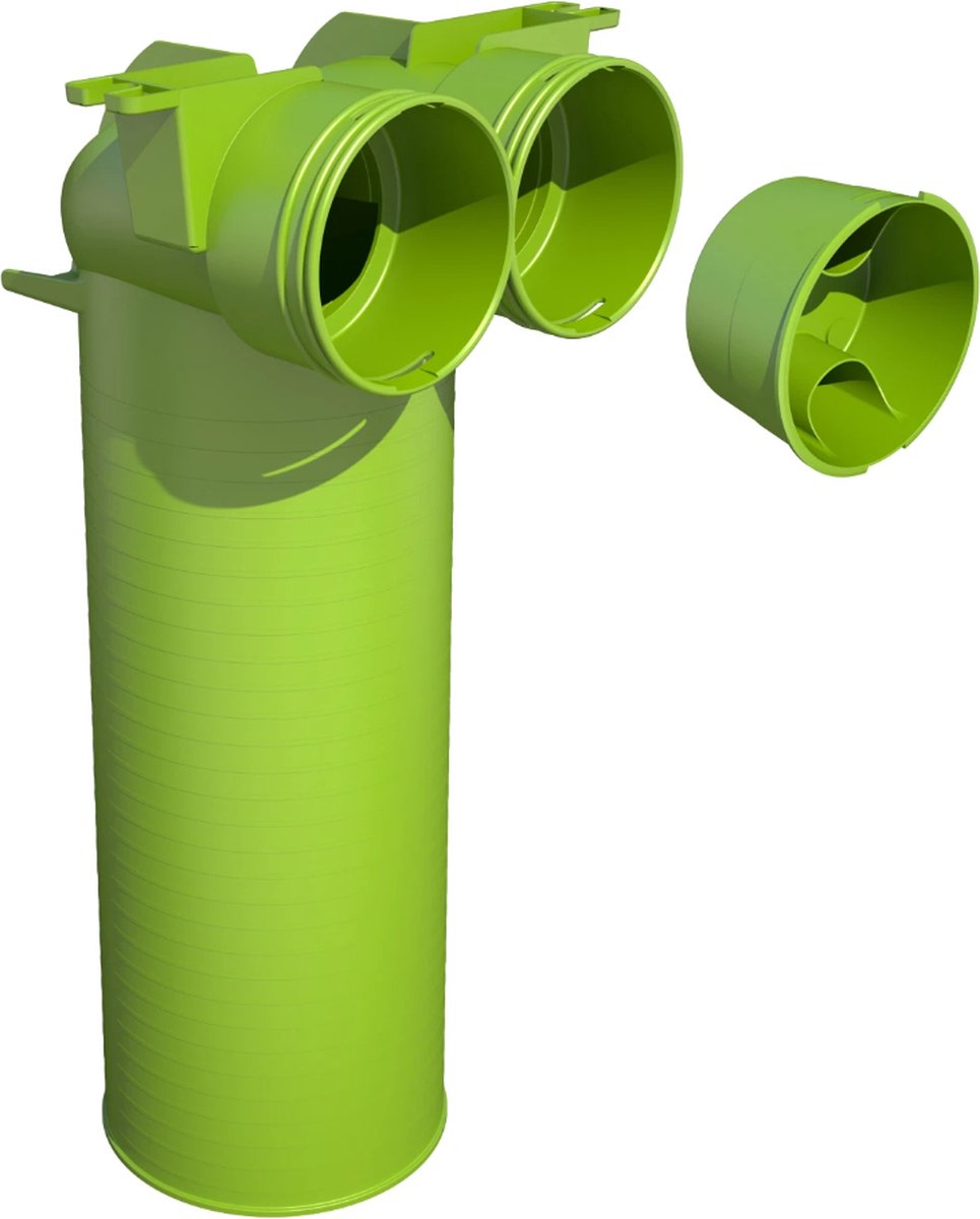 Ubbink - Ventieladapter AE34C bocht 90° Ø125 naar Ø75/63 - 0188342