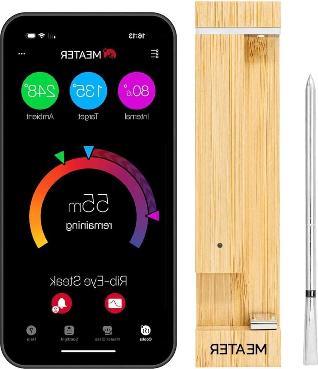 Vleesthermometer Slimme Vleesthermometer Hittebestendig Tot 550°C Waterdicht Multi-Sensortechnologie Keuken Grill