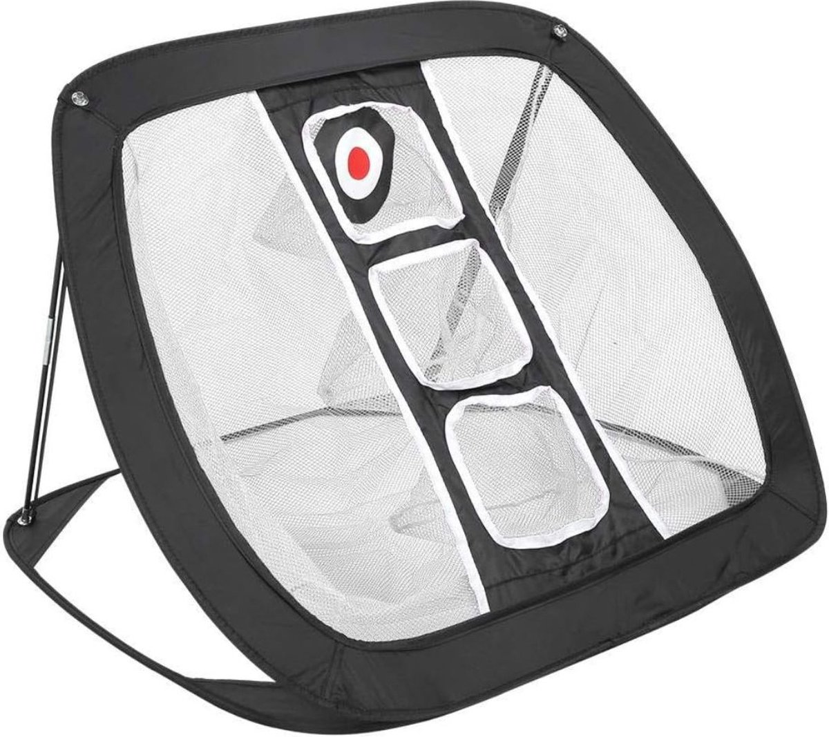 Draagbaar Golf Chipper Net - Indoor&Outdoor Golfdoelnet - Golfnet Heren & Dames - Zwart/Wit