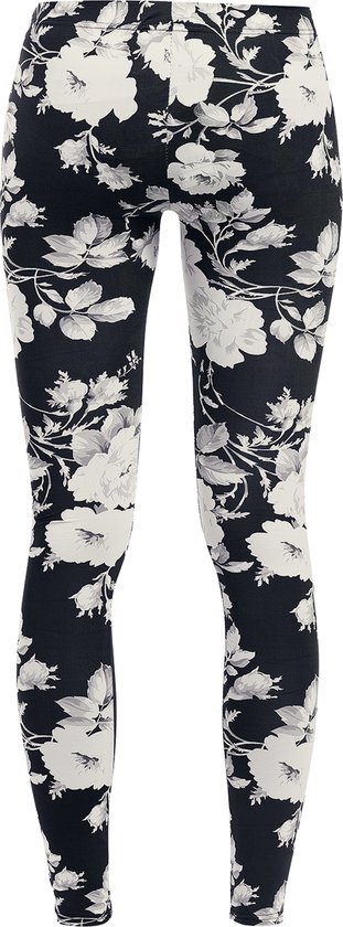 Legging Urban Classics -S- Flower Graphic Noir / Blanc