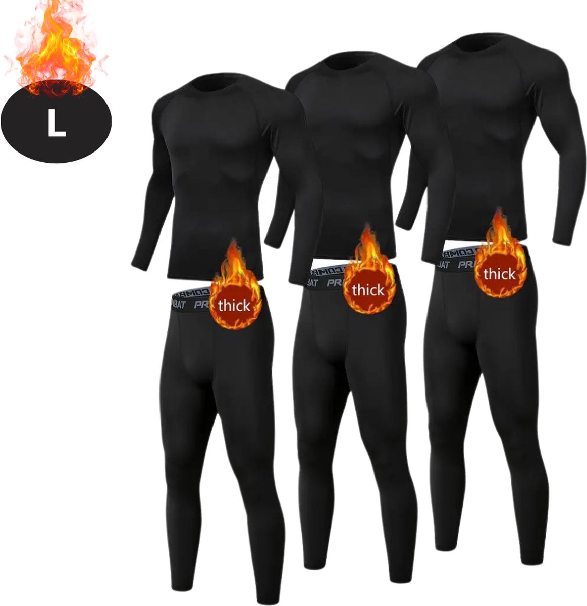 Livano Thermokleding Heren – Thermobroek – Thermoset 6 stuks – Thermolegging – Winter – Thermoshirt – Zwart – L Livano Thermokleding Heren – Thermobroek – Thermoset 6 stuks – Thermolegging – Winter – Thermoshirt – Zwart – L