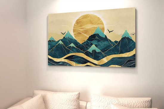 Peinture sur toile - Paysage abstrait - 150x100x2 cm