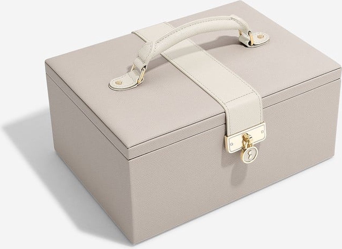 STACKERS TAUPE - Luxe juwelendoos - juwelenkistje - sieradendoos - spiegel