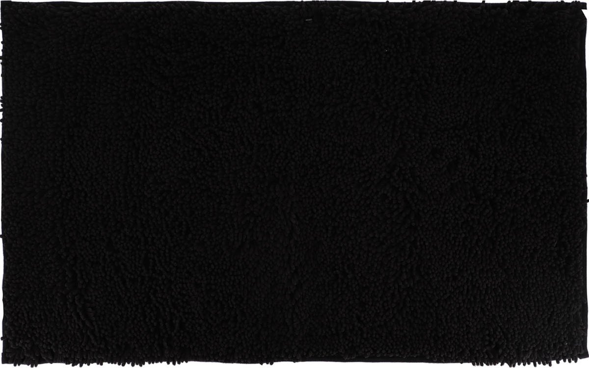 Tendance Badmat microfiber - hoogpolig - zwart - 50x80 cm - absorberend - badkamer - antislip