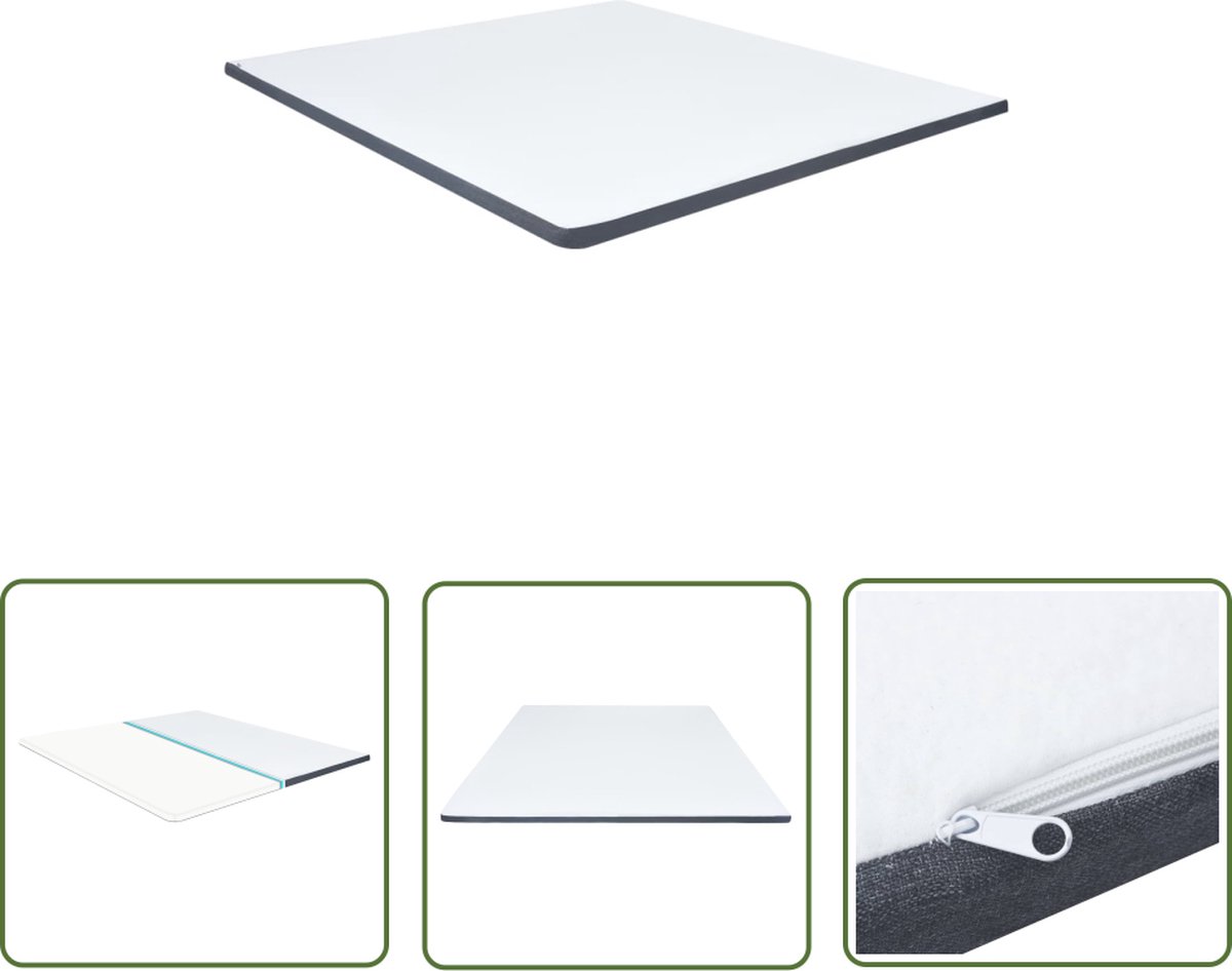 vidaXL Topmatras - Boxspringtopper - Boxspringtopmatras 200x160x5 cm medium zacht - Boxspringmatras - Traagschuimmatras - Matrasverlenging