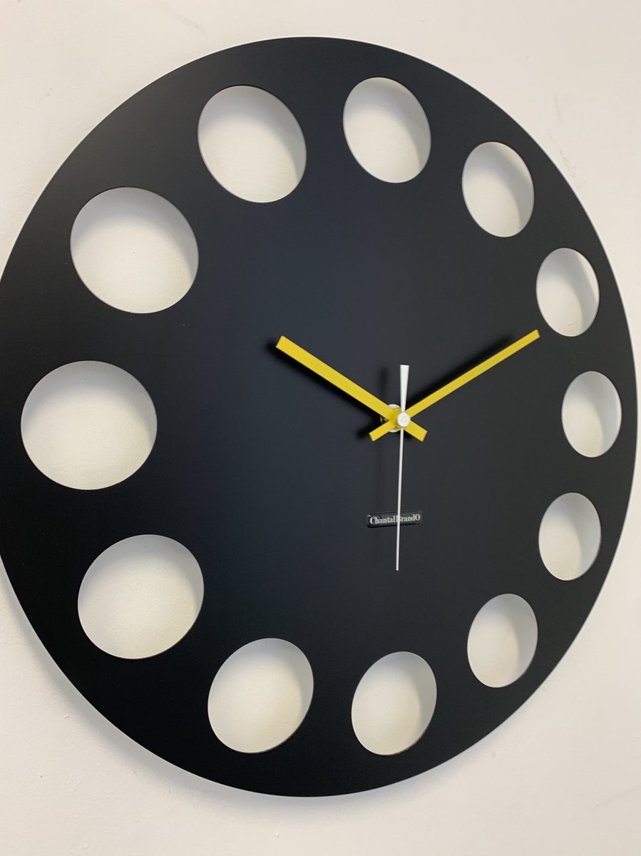 ChantalBrandO Wandklok MARAVAL Black XL Modern Design