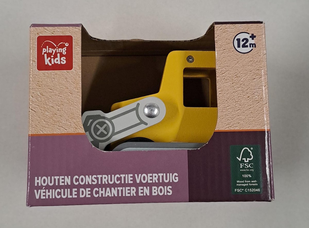 Playing Kids Houten Constructie Voertuig Shovel