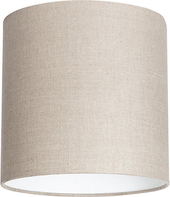 Tafellamp Niron met houten voet en stoffen lampenkap 1xE27 - crème