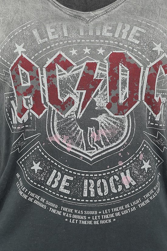 T-shirt AC/ DC Let There Be Rock gris-gris foncé M Katoen - Produits dérivés du groupe, Groupes