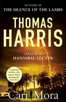Boekcover: Thomas Harris "Cari Mora", met bliksem en palmbomen.