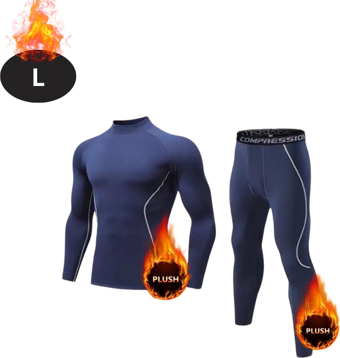 Livano Thermokleding Heren – Thermobroek – Thermoset – Thermolegging – Winter – Thermoshirt – Marineblauw – L Livano Thermokleding Heren – Thermobroek – Thermoset – Thermolegging – Winter – Thermoshirt – Marineblauw – L