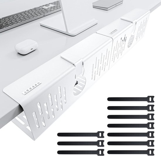 Mimoke Kabelmanagement Tray 2er Set - Kabelorganizer 40x14x10cm Für Stehschreibtische