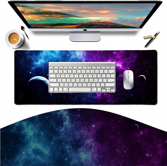 Foto: Super grote muismat 90x45 cosmos gaming muismat mousepad pro muismat xxl antislip desktop mat computer mat