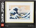 Mosaïque LEGO Art Hokusai 'La Grande Vague'. Dimensions 39x52cm, 1810 pièces.