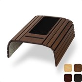 Bol.com Armrest Tray Bench Flexible Bamboo with Phone Holder - Sofa Chair Beverage Holder - Mouse Pad - Wooden Bench Table Organ... aanbieding