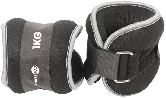 Fitness-mad Pols- En Enkelgewichten 23 Cm 2 Kg Neopreen Zwart — afbeelding 2