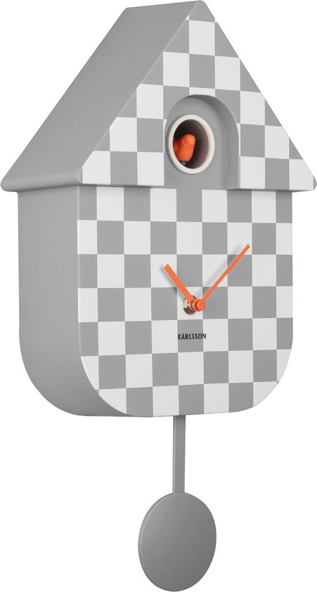 ENESCO Wandklok, motief vogelhuisje, kunsthars, 32 cm (P8008