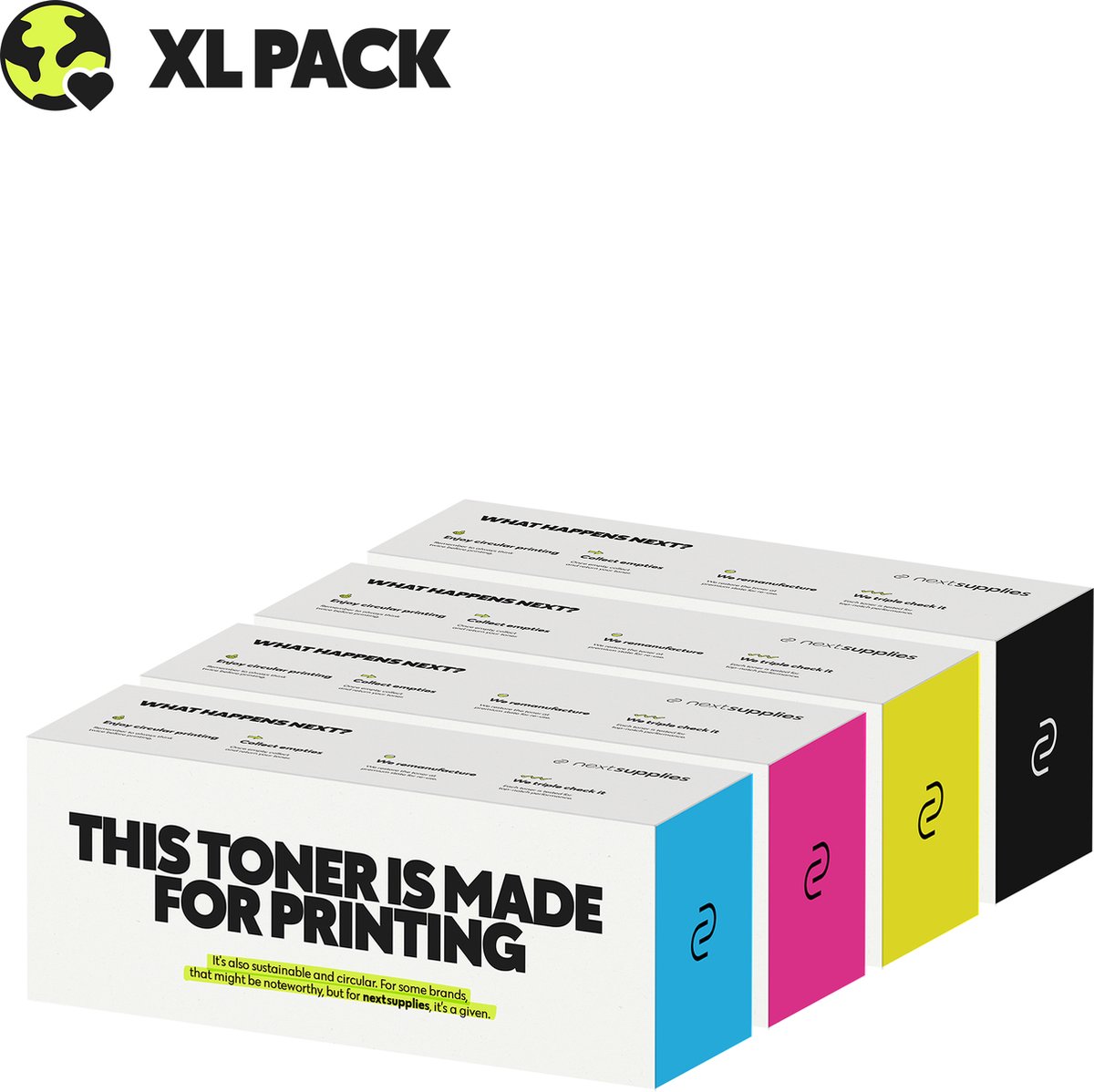 Image of Multipack HP 203X (Zwart/Cyaan/Magenta/Geel). Originele toners, circulair.
