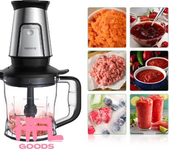 HFL Goods 3 in 1 Multifunctionele Keukenmachine - 700 Watt Draagbare Juicer - Smoothie Mixer - Voedsel Chopper — afbeelding 3