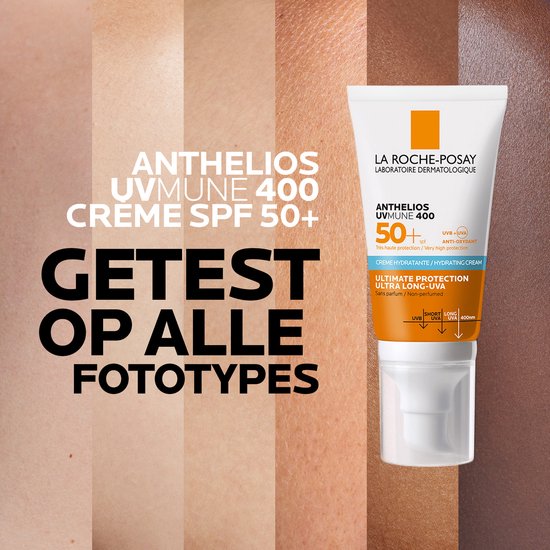 La Roche-Posay Anthelios UVMune 400 Hydraterende Zonnebrandcrème SPF50+ 50ml voor een gevoelige huid - gezicht