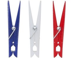 Betra grote wasknijpers / wasspelden - 12x stuks - kunststof met metalen veer - wasgoed ophangen